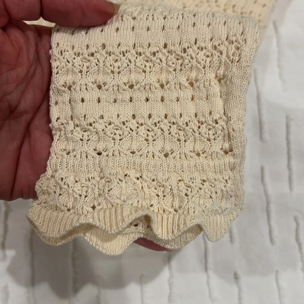 Zara knit top with detail on top size M